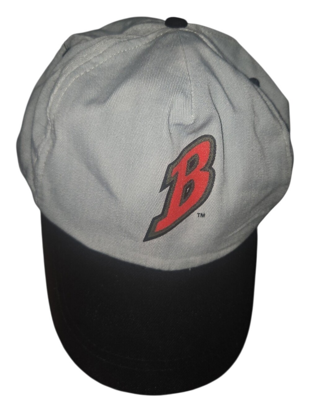 Vintage Dyed Gray and Buffalo Bisons Baseball Snapback Cap with Red 'B' Logo